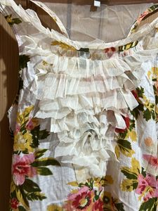 Flower Print Summer Cotton Top