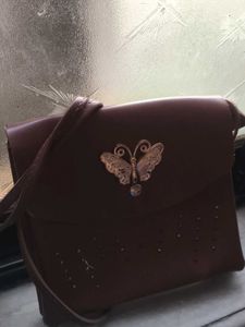 Cute Butterfly Crossbody Brown Sling Bag