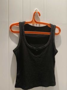 Classic Black Ribbed Tank Top