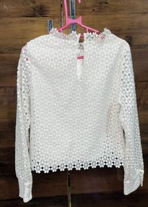 Elegant White Lace Top