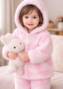 Adorable Fur Bunny Jacket and bottom