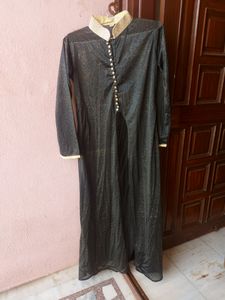 Black Party Wear Shimmery Indowestern Shrug