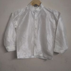 Raw Silk Shirt For Kids