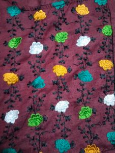 Embroidery Feeding Maroon Kurti