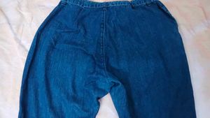 High-Waisted Wide Leg Blue Jeans