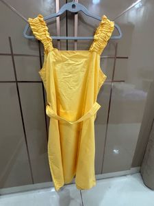 Large Size Sunny Yellow A-Line Midi Dress