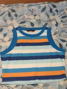 Striped Crop Tank Top