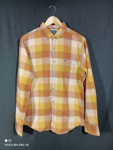 Yellow Multi Color Checks Shirt ( Men's)