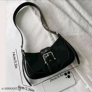 Chic Black Patent Shoulder Bag