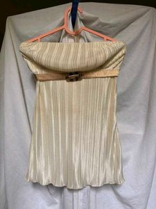 Vintage y2k style Shiny Tube Top