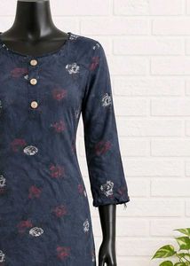 Stylish Blue Kurti with Abstract Print