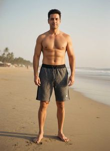 Athletic Gray Shorts with Trim