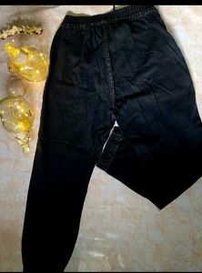 Acid wash Charcoal denim jogger
