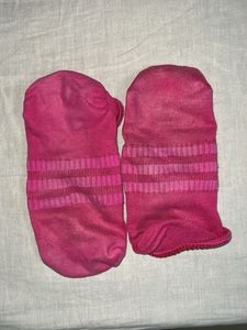 Adidas Pink Striped Socks