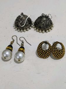 3 set of Assorted Dangle & Stud Earrings