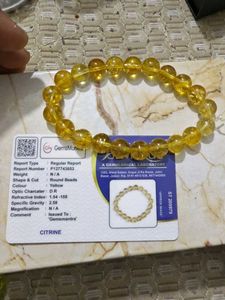 Natural Citrine Beaded Bracelet
