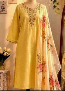 😍 floral 3 piece kurta set🤗