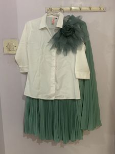 Pleated Midi Skirt