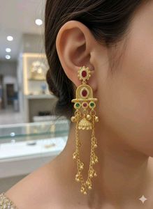 Elegant Gold Dangle Earrings