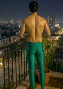 Men's Shiny Green Pants