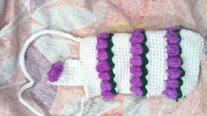 Handmade Crochet ruber band, mobile sling nd