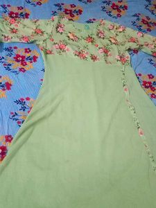 Floral Chiffon A-Line Dress