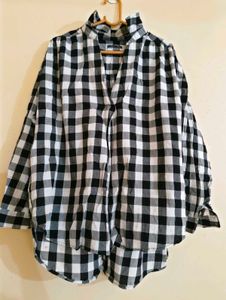 Black and White Gingham Shirt