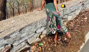 Bohemian Floral Print Maxi Skirt or can ethnic