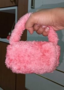 Pink Fuzzy Handbag