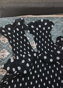 Chic Polka Dot Black Dress