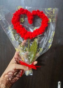 Crocheted Heart Bouquet