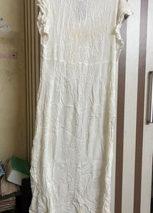 white bohemian dress