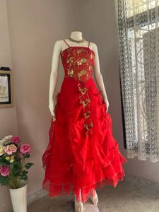 NO DISCOUNT Red Embellished Gown