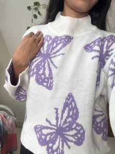 Cute Butterfly Knit Sweater