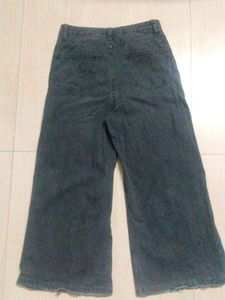 ZUDIO Stylish BAGGY Wide-Leg Black Denim Jeans