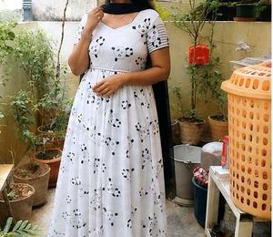Cute Panda Print Maxi Dress