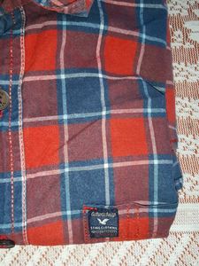 Men's Red &amp; Blue Plaid Shirt