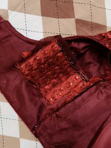 Stylish Sparkling Red Sequined Blouse