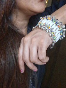 Shell &amp; Bead Bangle combo of 2 pcs