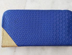 Women Golden Blue Clutch
