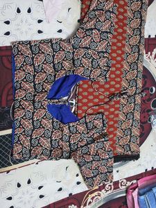 Block Print Cotton Saree
