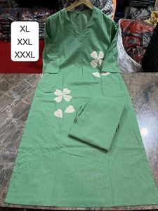 Teal Kurta Set with Clover Print. M,L,xl,xxl 850