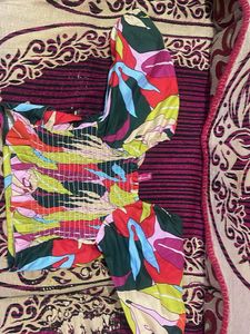 Colorful Abstract Print Top