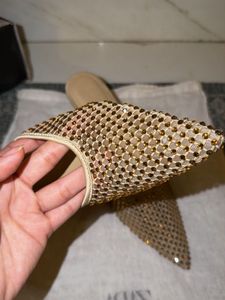 Sparkling Embellished Heeled Mules