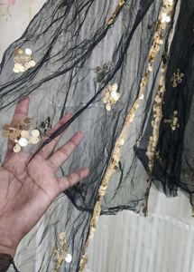 Black Sequined Dupatta
