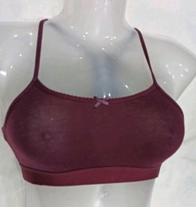 ❤️‍🔥 Maroon Sports Bra with Thin Straps