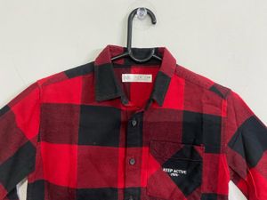 ZARA | Red &amp; Black Plaid Flannel Shirt