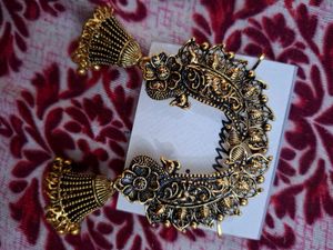 Exquisite Oxidized Jhumka Earrings