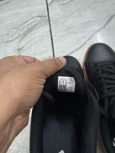 Adidas Black Gum Sole Sneakers