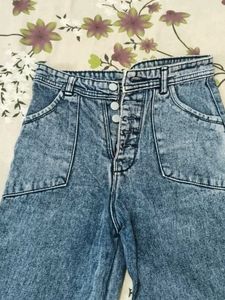 Vintage Acid Wash Wide Leg Jeans